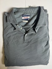 Johnnie-O Polo Shirt Men's Extra Large Surfside Short Sleeve Collared Gray Blue