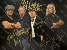 AC/DC Membres Du Groupe De Rock Australien Photo Signée Reimprimée 8"X11". #2