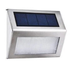 5 X LED Solar Garden Lights Lighting Stainless Steel Solar Stairs Fencing Light