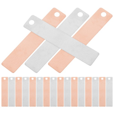 #ad 20 Pcs Pure Zinc Anode Sheet Copper Strips for Roof Moss Replacement Kit $14.27