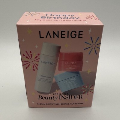 LANEIGE Sephora Beauty Insider Skincare Set Toner + Moisturizer + Lip Mask minis