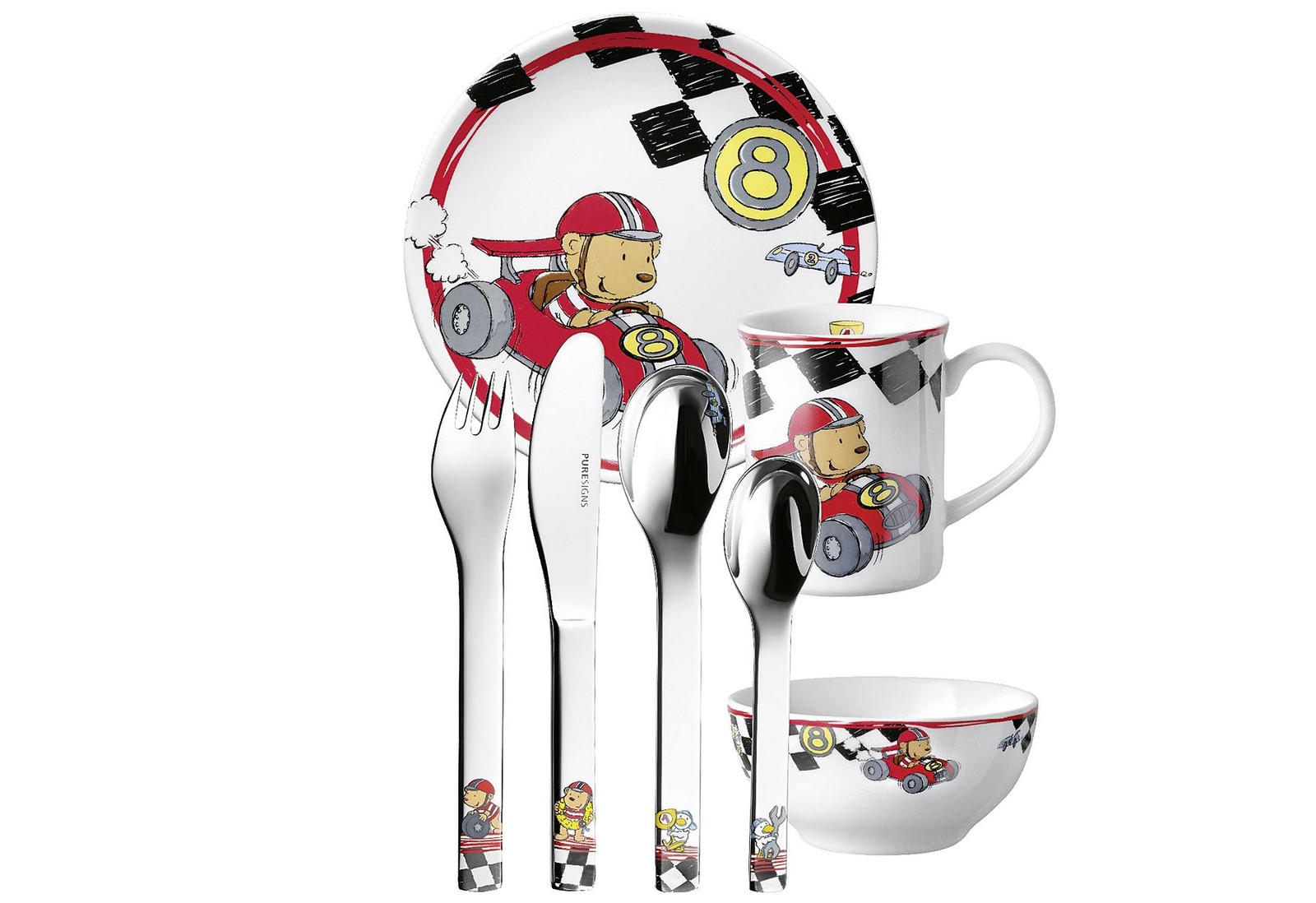 PURESIGNS Kinderbesteck Быстрый набор из 7 предметов