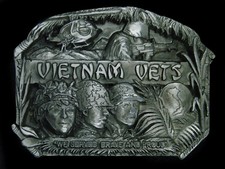 UD17124 NOS VINTAGE 1990s  VIETNAM VETS WE SERVED BRAVE  PROUD  BELT BUCKLE
