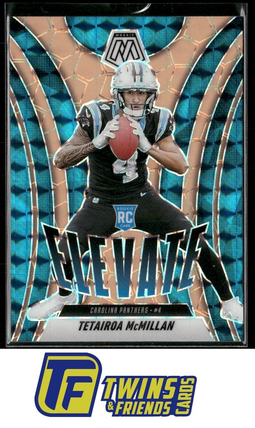 2025 Panini Mosaic #6 Tetairoa McMillan Elevate Mosaic Orange Fluorescent