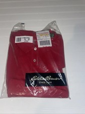 Eddie Bauer Mens Size XXL 2X Button-Up Shirt Cherry Red