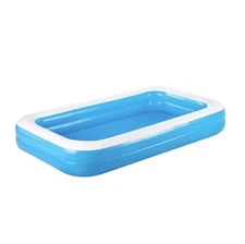 Bestway H2OGO Blue Rectangular Inflatable Swimming Pool 10 Ft X 6 Ft. X 18 In.