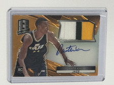 Dante Exum 2014-15 Panini Spectra Orange Prizm Rookie Patch Auto RC #21/25