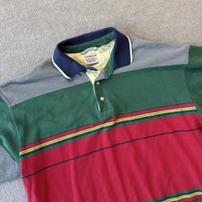 Vintage 90 s Bugleboy Company Polo L Striped ...