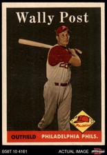1958 Topps #387 Wally Post Phillies 6 - EX/MT