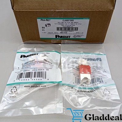 50PCS New GENUINE Panduit CJ688TGRD Mini-Com TX6 Plus Jack Module Red
