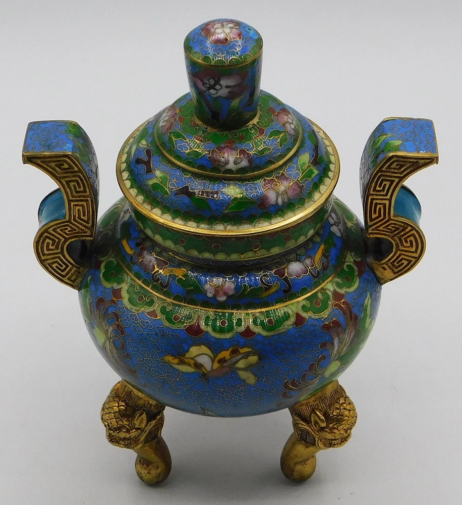 中国景泰蓝在中国古董香炉| eBay