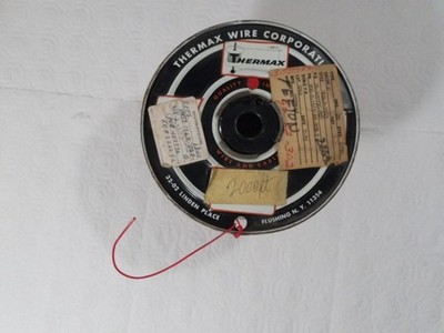 VTG Thermax 22 AWG Red HOOKUP WIRE Approx 1,500' of 2k Mil spec PTFE Silver/Copp