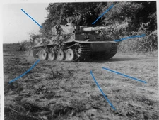 GERMAN WW2 Repro PHOTOGRAPH German Camouflaged Tiger-Tank Normandy 1944/2