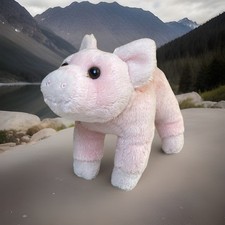 Douglas Buttons Pink Pig Plush Stuffed Animal 6  Cuddle Toy Soft Toy