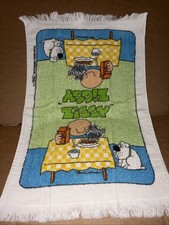 Ziggy Eating Dinner hand towel 1980’s rare Made in USA 15” X 24”