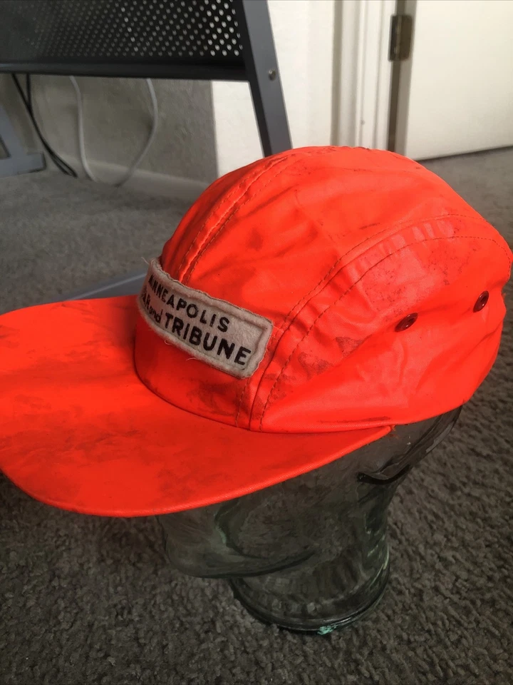 Vintage 1950s Minneapolis Star and Tribune Waterproof 5-Panel Hat Cap Reporter - Image 3 of 4