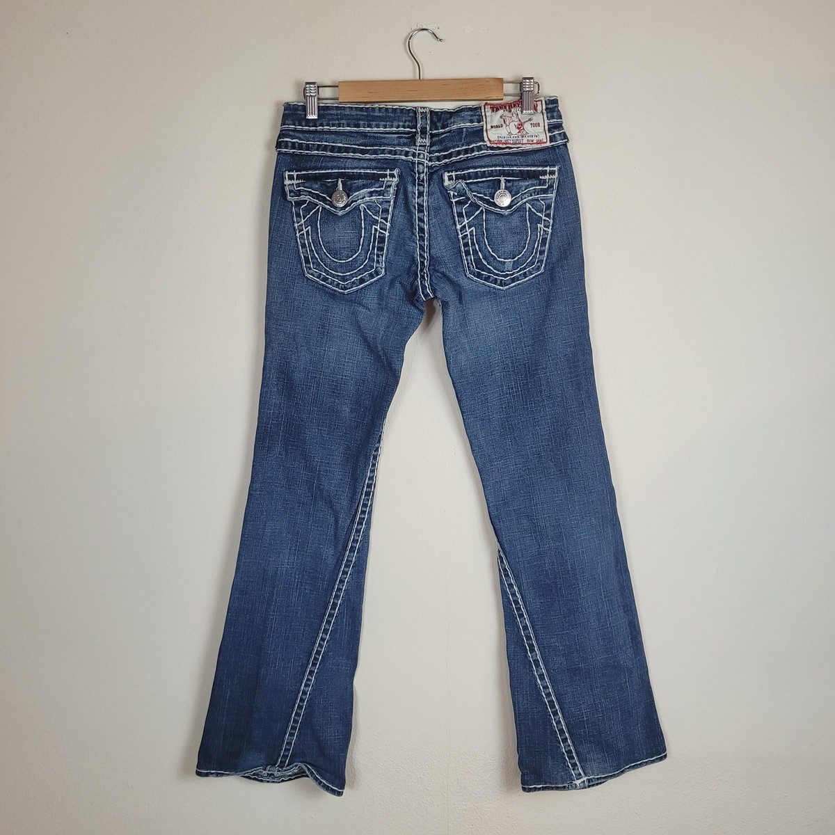 True Religion Joey Super T Jeans Womens 30 Blue Denim Flare