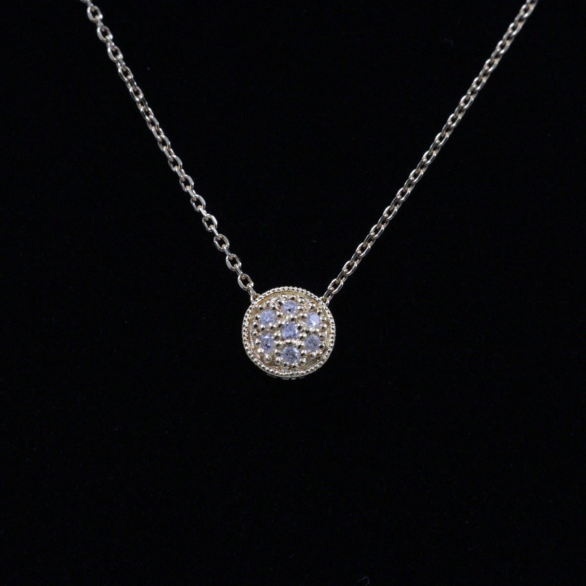 agete⭐︎K18 diamond necklace Agete K18 Diamond 0.1ct Line Necklace 24 1409S | eBay