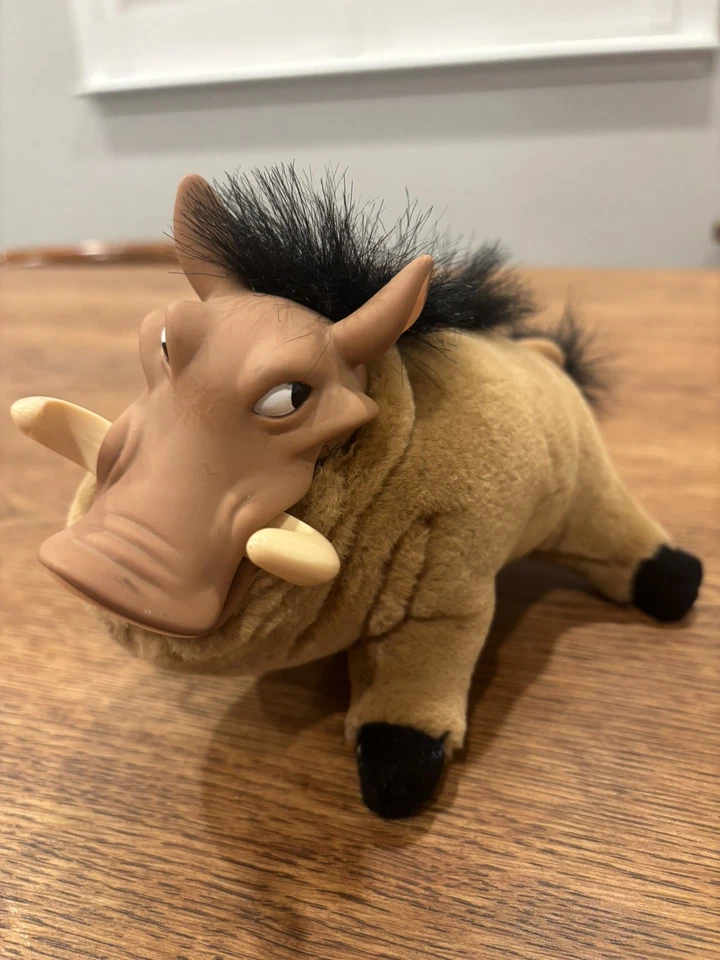 Lote de cabezas de vinilo de juguetes de peluche Mattel Lion King 1994 de colección Shenzi Timon Pumba Zazu Foto 2 de 4