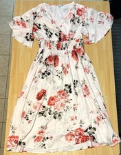 Vintage Rose Print V-neck Maxi Dress