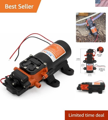 #ad Whisper Quiet 12V Water Pressure Pump 1.2 GPM with Adjustable Pressure Switch $74.06