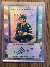 2022-23 Upper Deck Black Diamond - Brandon Duhaime Sparkling Scripts Auto /25