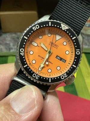 Seiko SKX011 Orange 7S26-0020 ISO Diver 200m Made in Japan