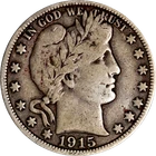 1915-S Barber Half Dollar