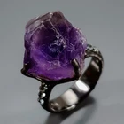 Gemstone 13 ct+ Natural Amethyst Ring 925 Sterling Silver Size 7 /R474042