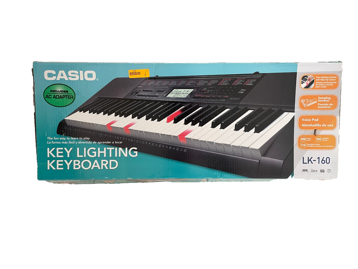 Casio LK-160 Electric Piano Keyboard 61 key 400 Built-in Tones W Casio LK-160 Electric Piano Keyboard 61 key 400 Built-in Tones W