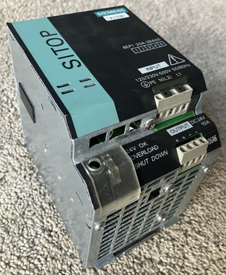 Siemens 6EP1334-3BA00 Sitop 24 VDC 10 Amp Power Supply 120/230-500 Vac 1ph/2ph