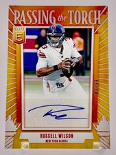 Giants Russel Wilson 2025 Donruss Elite No.PTS-RWN #85/99 Autographed Card