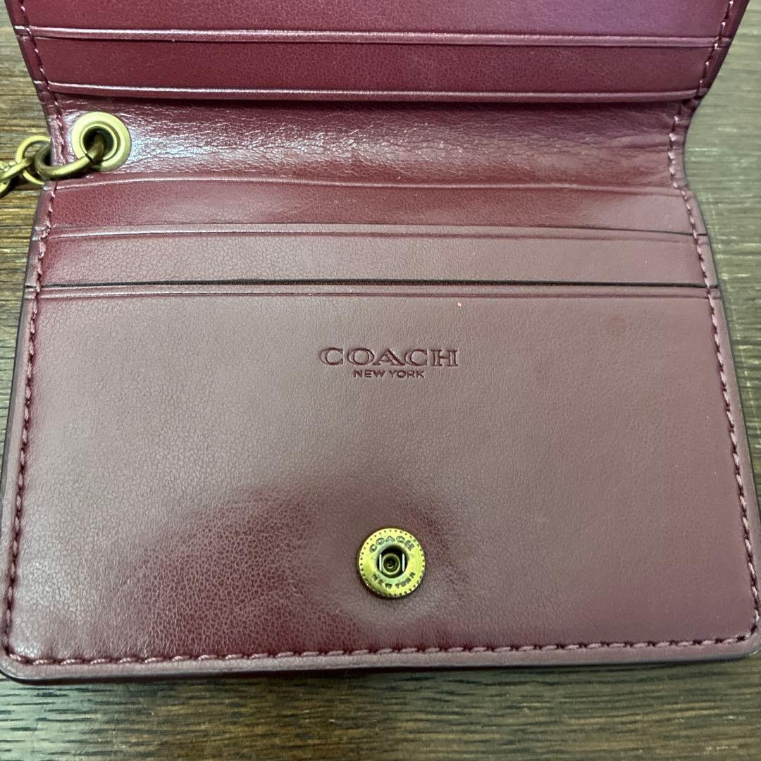 Coach Key Ring Card Case 88721 Patchwork Leather … - image 8