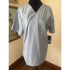 NWT Cherokee Workwear Scrub Top Men s Small Gray V-Neck Medical