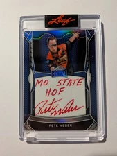PETE WEBER Mo State HOF 2025 LEAF AUTHENTICS AUTO ON CARD Bowling Star RARE 7/75