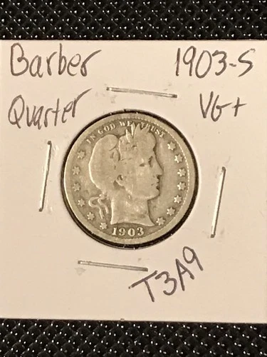 1903-S Barber Quarter  VG  (Not VG+)