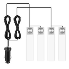 4Pcs Car Interior LED Atmosphere Light Car Charge Decorative Lamp DC 12V Blue