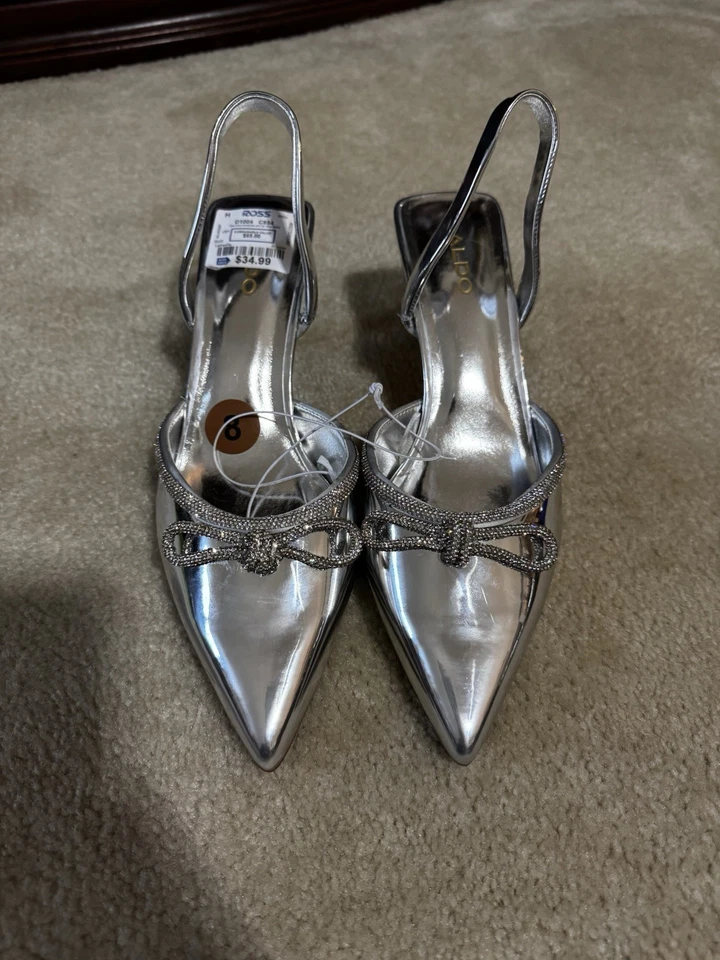 Tacones Aldo para mujer - talla 8 - plateados - nuevos con etiquetas Foto 2 de 4