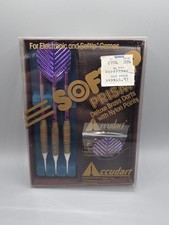 Vintage Accudart Prism Deluxe Brass Dart Set Nylon White Points - 12g