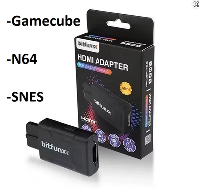 HDMI Adapter SNES N64, Gamecube, Famicom, Konverter Bitfunx Nintendo