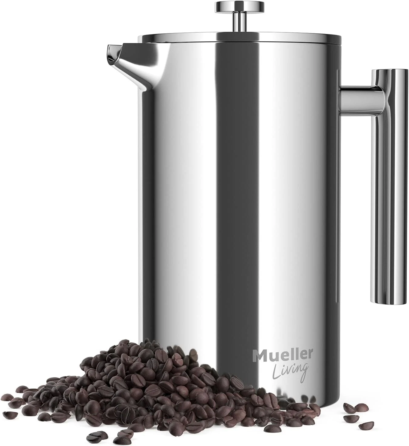 MuellerLiving French Press Coffee Maker 34oz Stainless Steel French Press Coffee