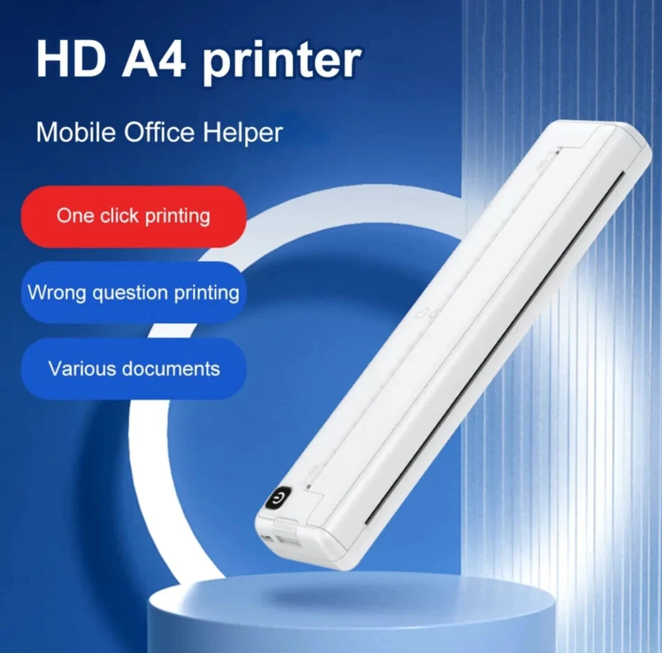 Wireless Bluethooth A4 Paper Portable Thermal Printer 216mm Phomemo M08F - Image 3 of 4