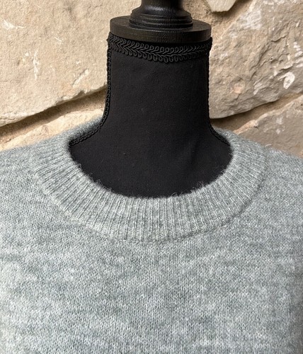 World Market Sweater One Size Green Cut Out Sleeves Cropped Wool Blend S/M/L/XL - Picture 4 of 9