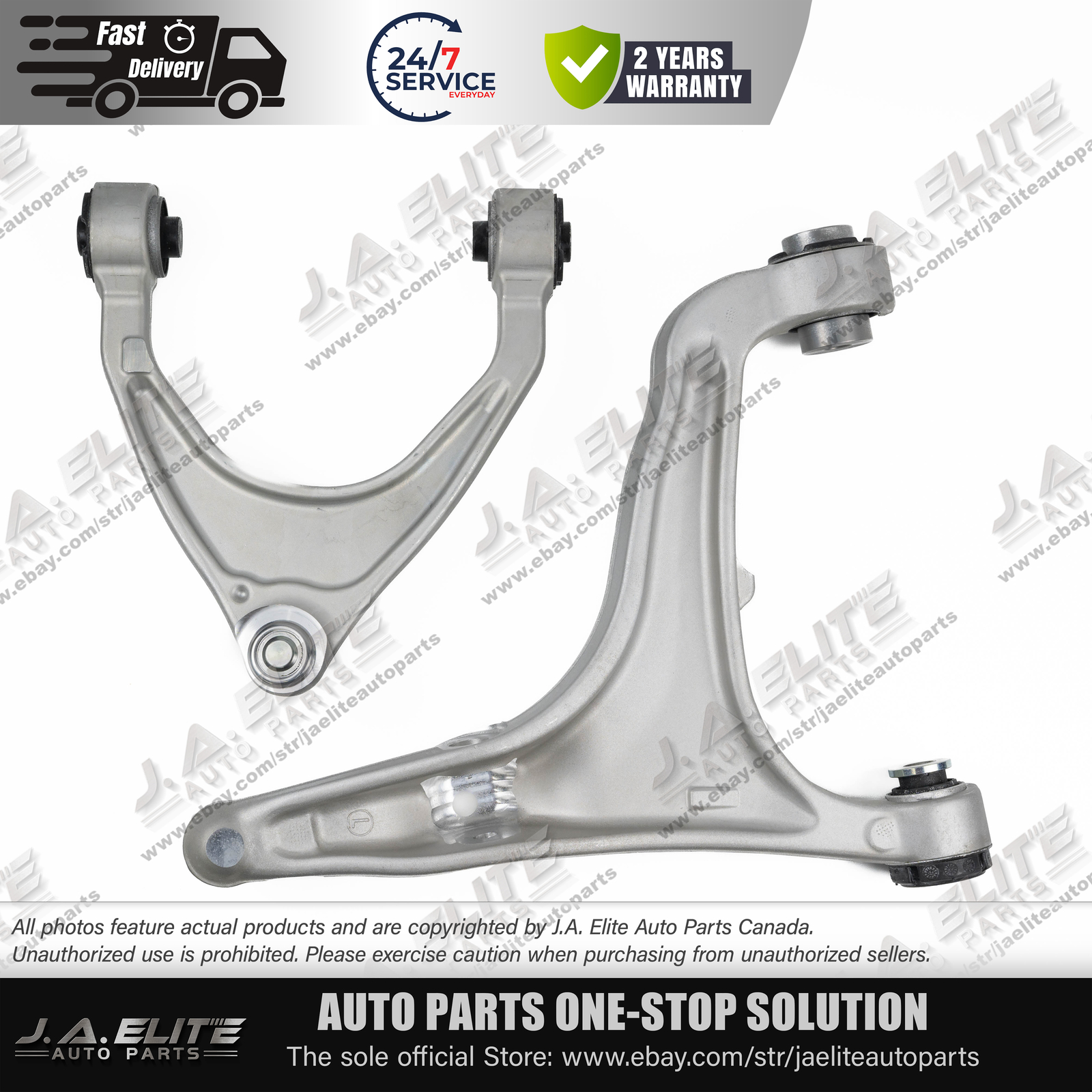 2pcs Front Left Upper & Lower Control Arm fit Maserati Levante (2017+)