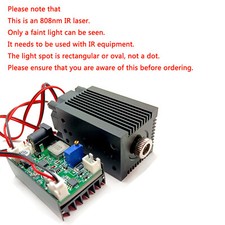 Focusable 808nm 300mw Infrared IR Laser Diode Module 12V  TTL  Fan Cooling