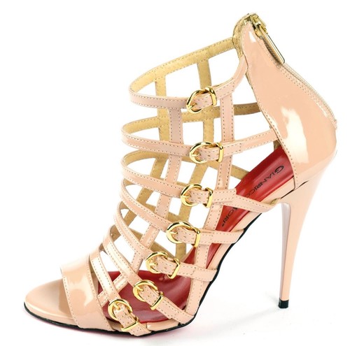Mori Sandalo Sandalo pelle Sandalo Sandalo 43 con tacco Italy gladiatore Beige in r0qrY