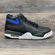 Nike Mens BQ4212-003 Flight Legacy Leather Black Basketball Shoes Men's 9