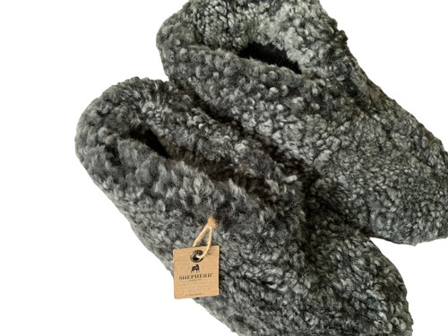 BRAND NEW- Shepherd of Sweden Ulla Wool Slipper -Grey Graphite-US 5.5- MRSP$175 - Afbeelding 2 van 4