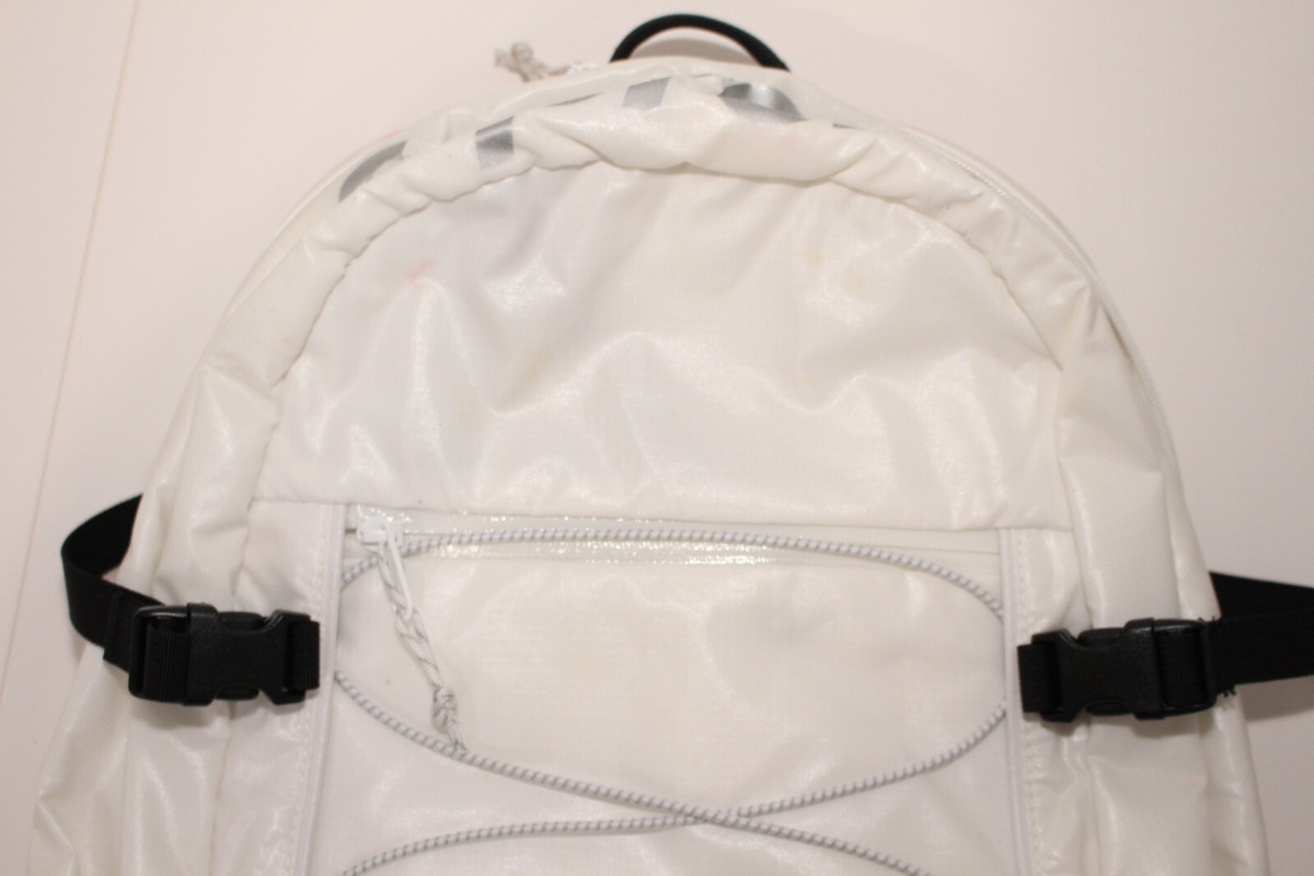 Supreme Cordura FW17 Ripstop Nylon Backpack White - 100% Authentic