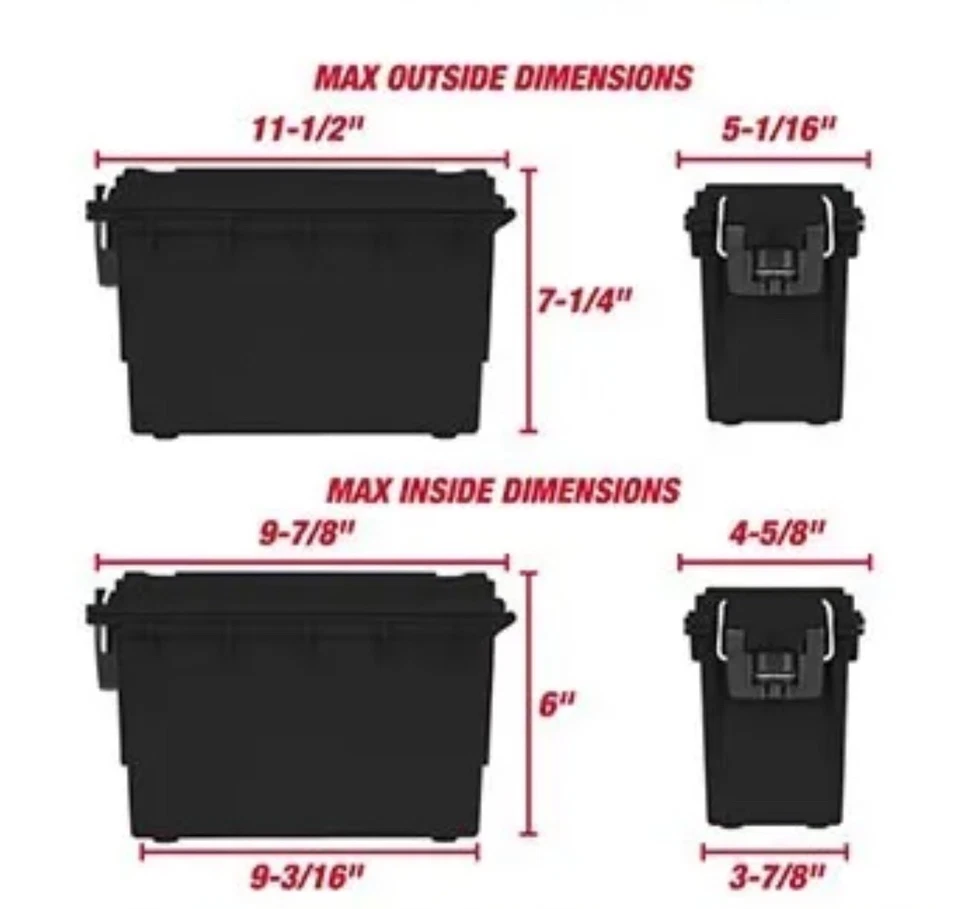 Hyper Tough Stackable Utility Storage Box Organization Water Dust and Resistant - Image 4 of 4